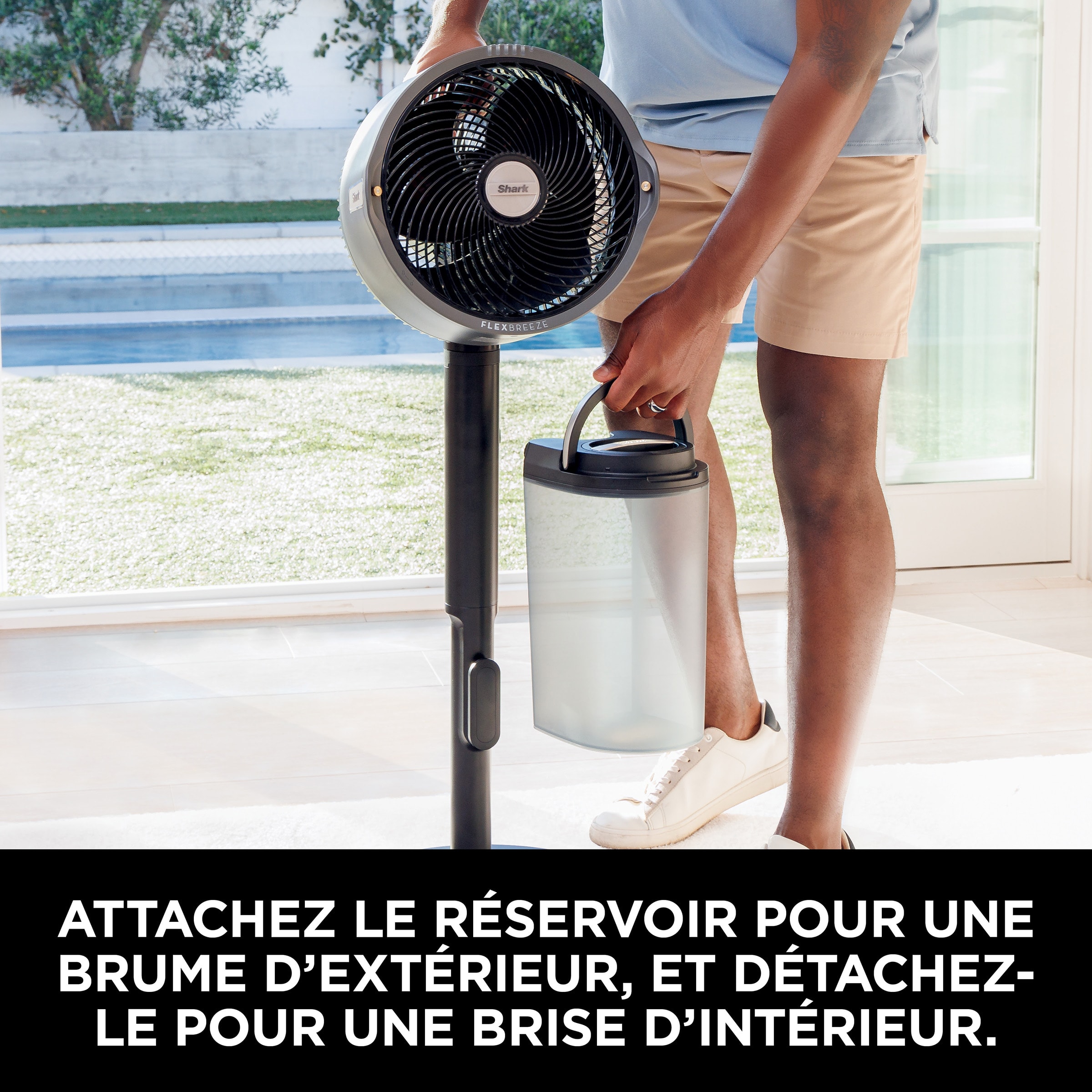 Ventilateur et brumisateur SHARK FlexBreeze Mist Pro - FA300EU Ventilateur et brumisateur SHARK FlexBreeze Mist Pro - FA300EU