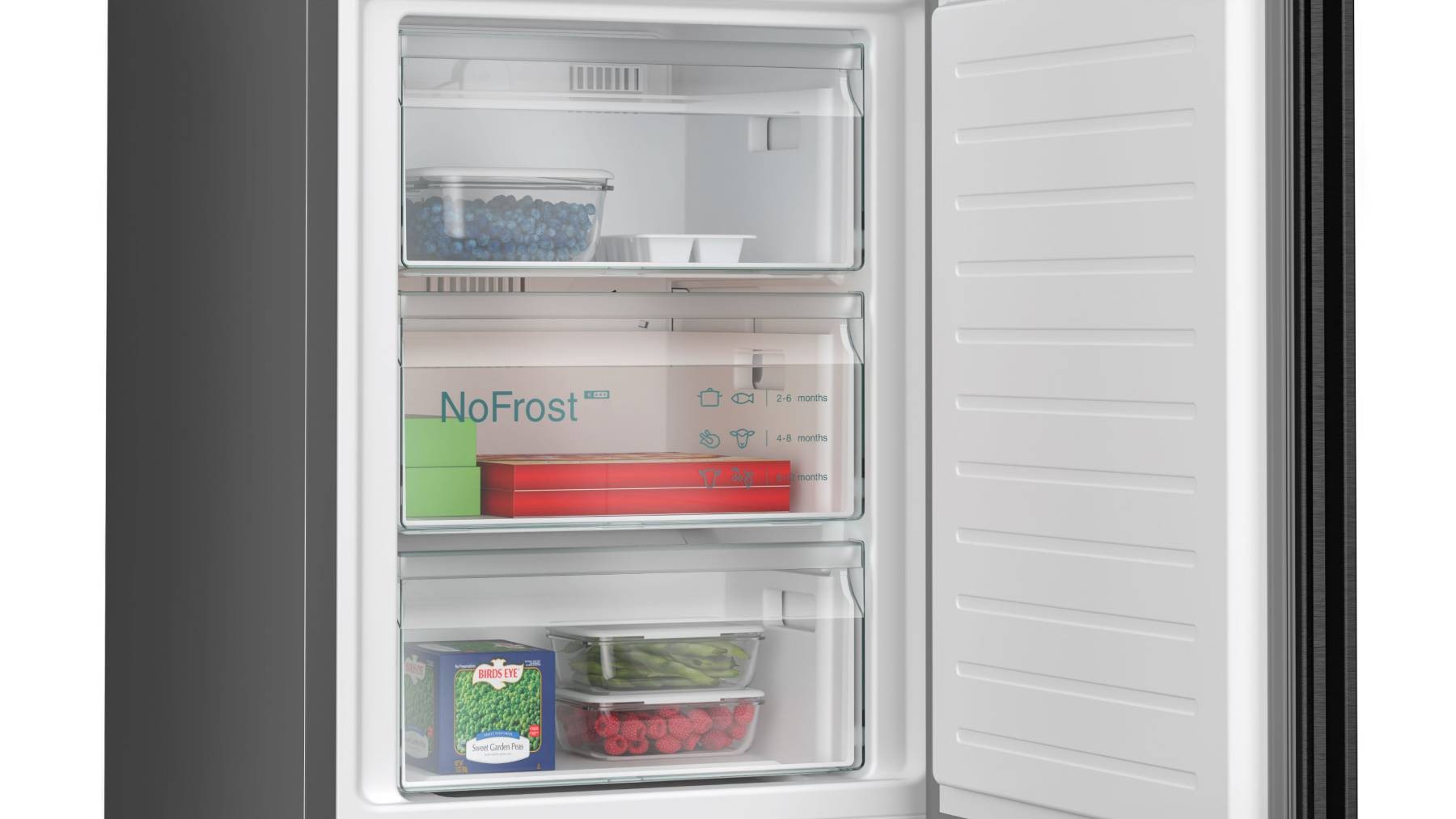 SIEMENS Réfrigérateur congélateur bas IQ300 No Frost 260L Inox - KG39NXXDF