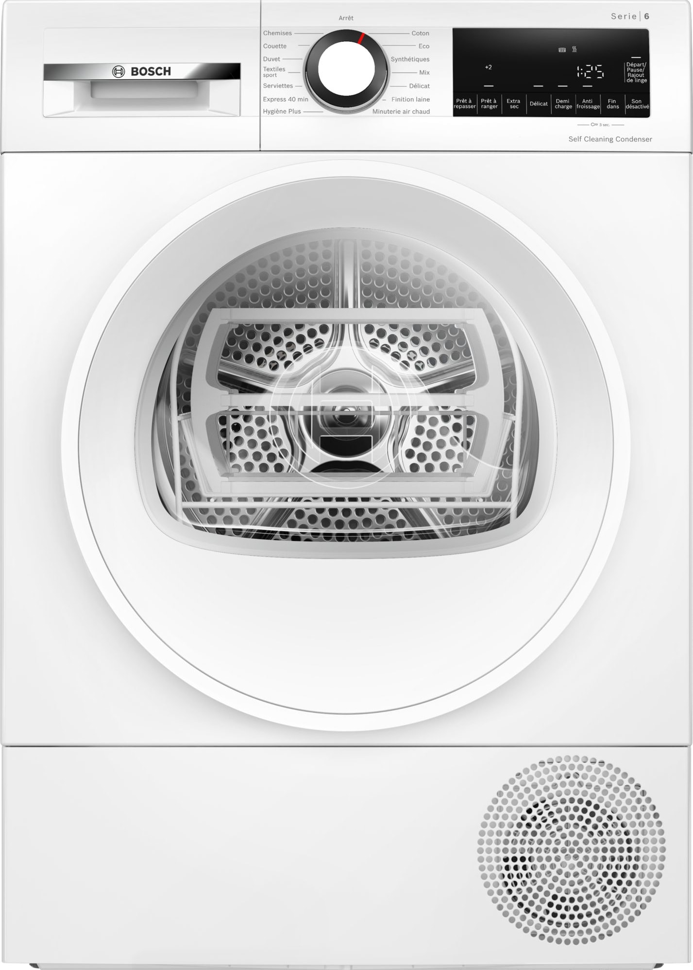 Sèche-linge pompe à chaleur BOSCH 9kg Moteur induction AutoDry Blanc WQG13500FR