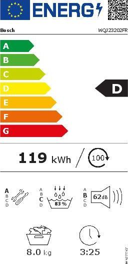 Sèche-linge pompe à chaleur BOSCH  - WQJ23202FR
