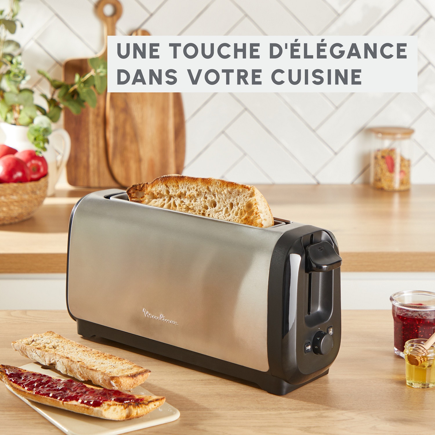 Grille pain MOULINEX 1 fente 1430W Inox - LS5S0DE0