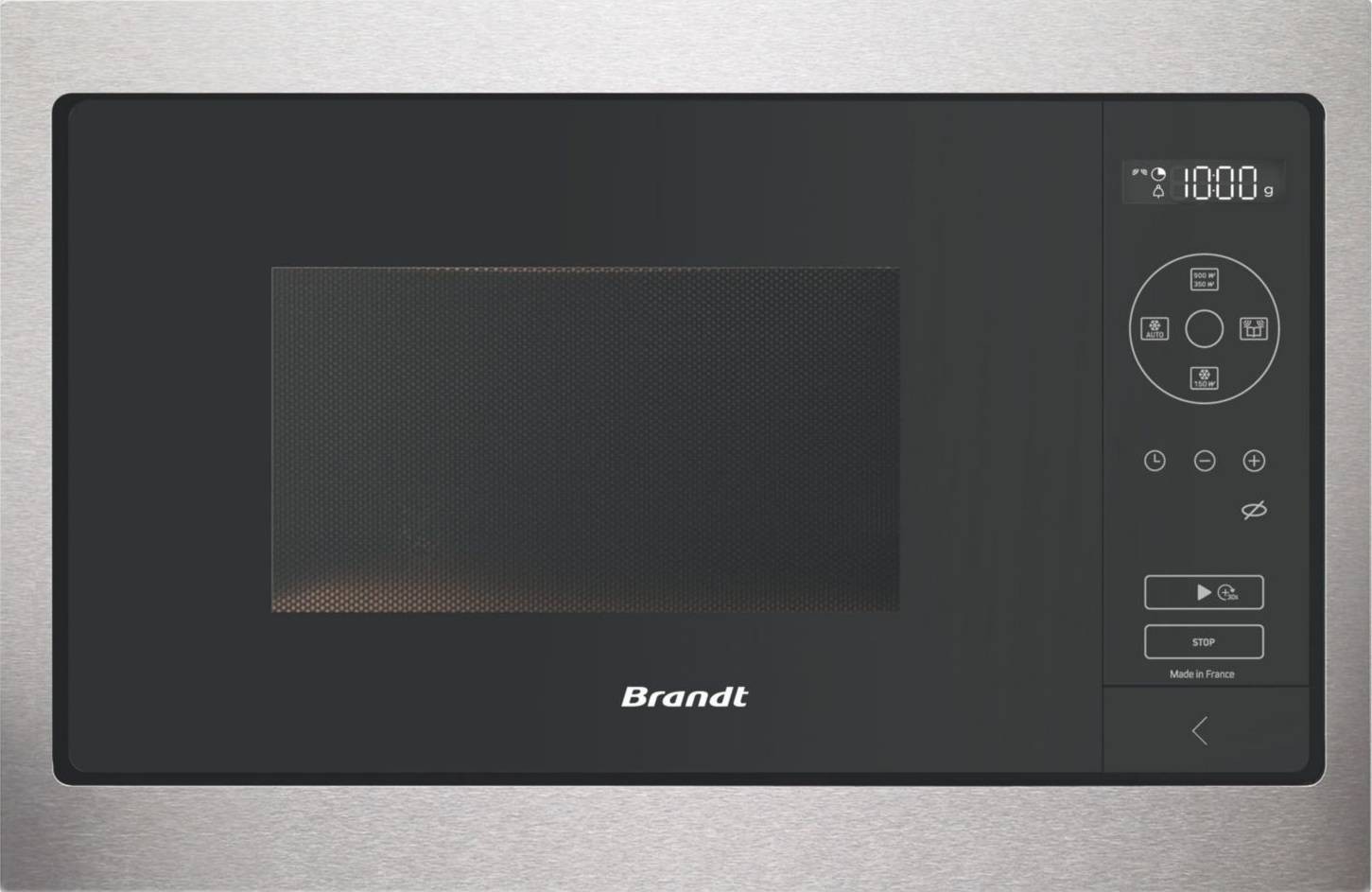 Micro ondes Encastrable BRANDT Quattro System 900W 26L Inox et Noir BMS7120X