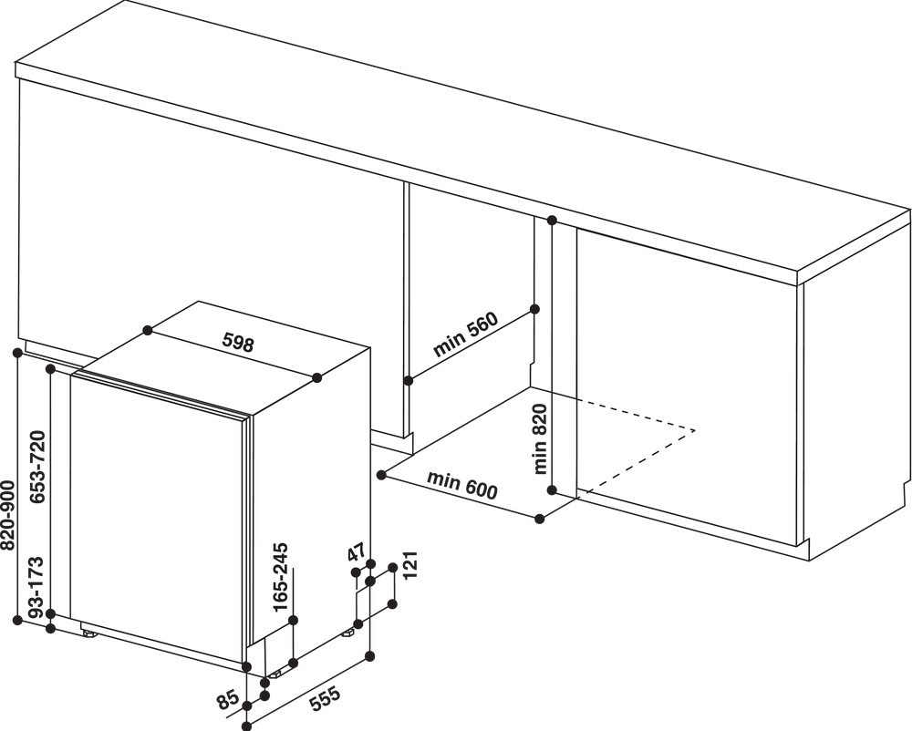 Lave vaisselle tout integrable 60 cm INDESIT Fast & Clean 28' 46dB 13 couverts - DIC3B+16A Lave vaisselle tout integrable 60 cm INDESIT Fast & Clean 28' 46dB 13 couverts - DIC3B+16A