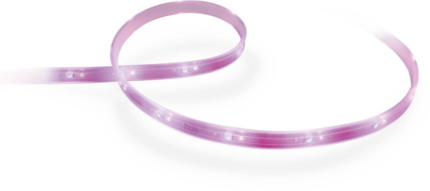 PHILIPS HUE Lumière connectée Philips HW CA Indoor LightStrips + 1m extension - LIGHTSTRIP-WC-EXT1M