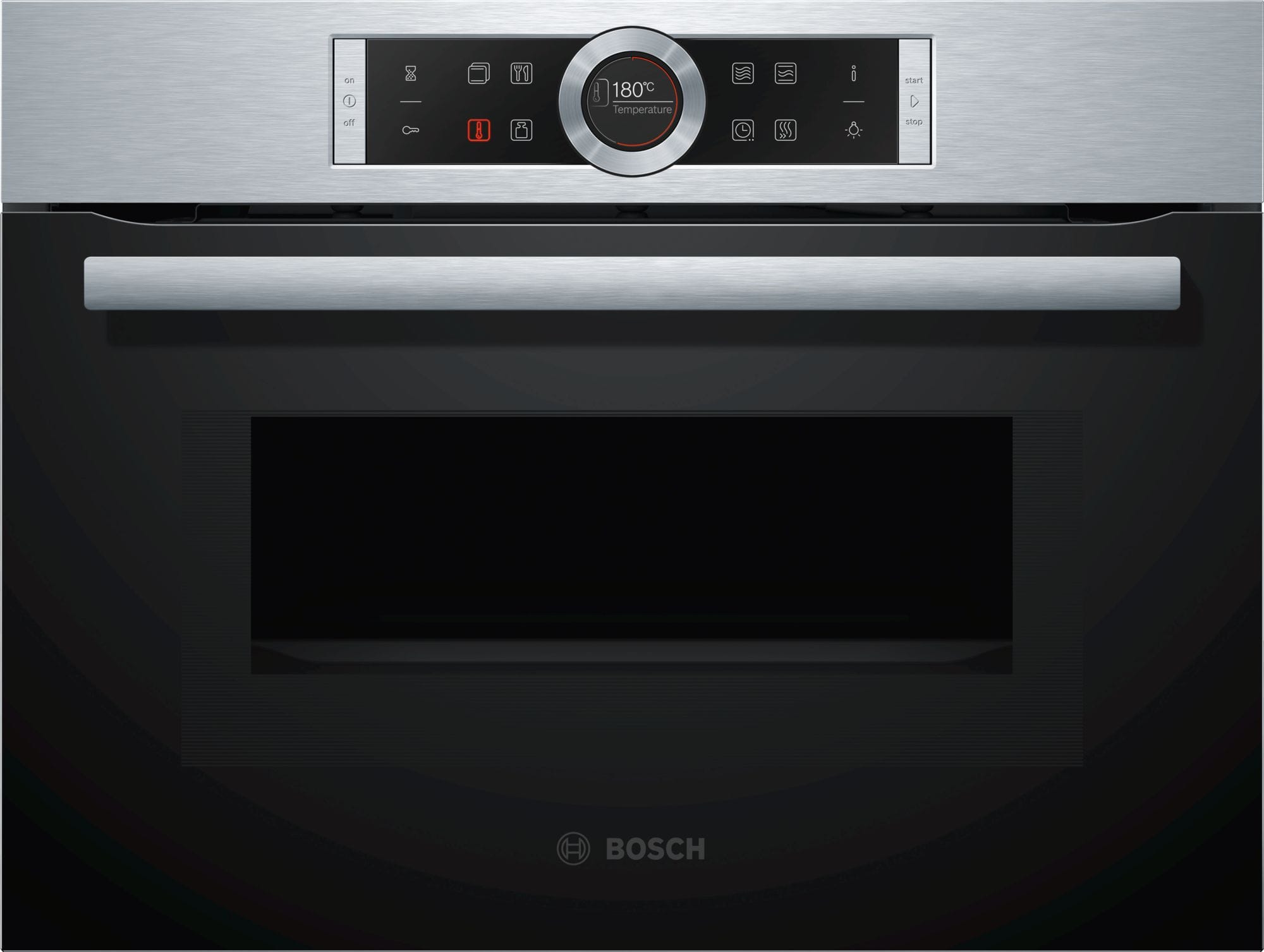 BOSCH Micro ondes Combiné Encastrable Série 8 HotAir 4D CookAssist 45L Inox