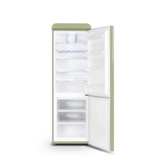 SCHNEIDER Réfrigérateur congélateur bas Vintage froid brassé 304L Vert - SCB300VVA