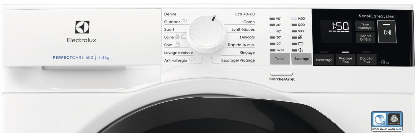 Lave linge Frontal ELECTROLUX , PerfectCare 600, 8kg, Blanc - EW6F4805AR Lave linge Frontal ELECTROLUX , PerfectCare 600, 8kg, Blanc - EW6F4805AR