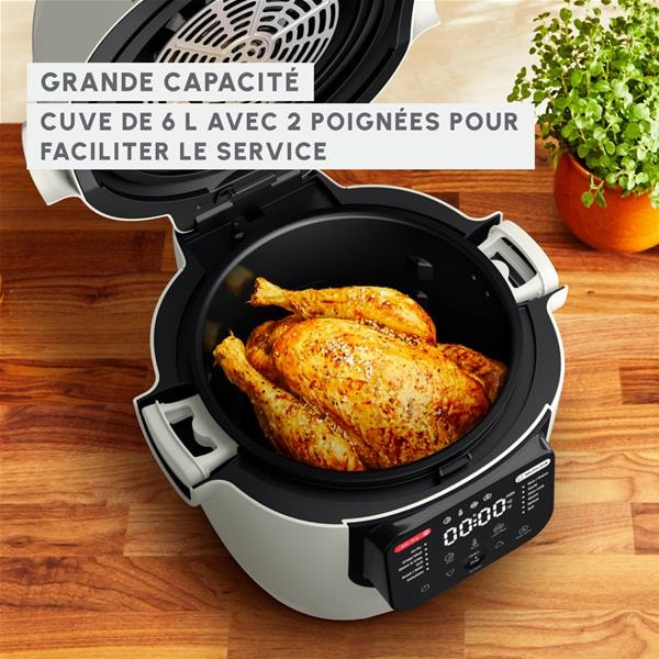 Multicuiseur MOULINEX Aifryer, 6 personnes, 6L, 1200W - MZ7301F0