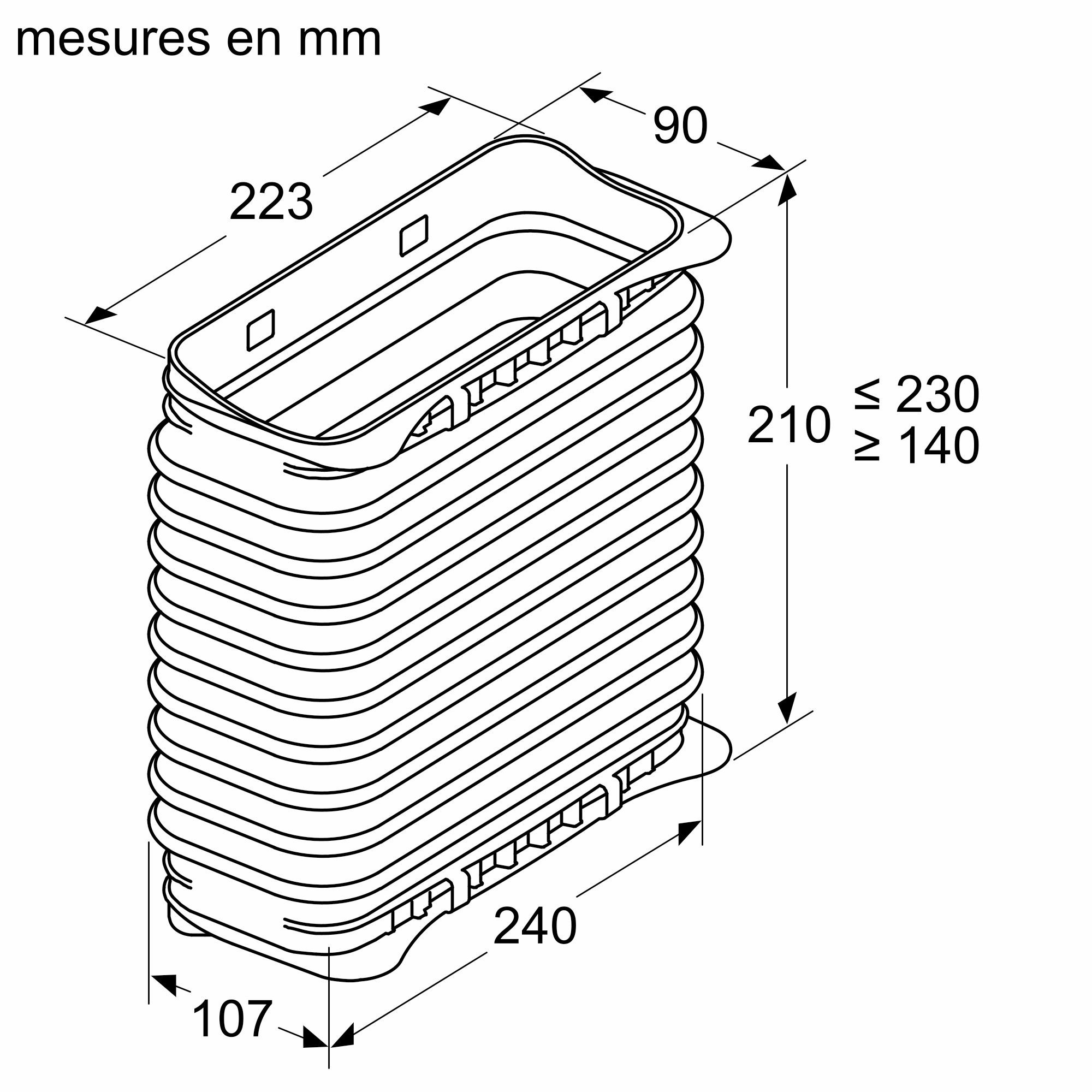 Tuyau à air SIEMENS Noir - HZ9VDSS2