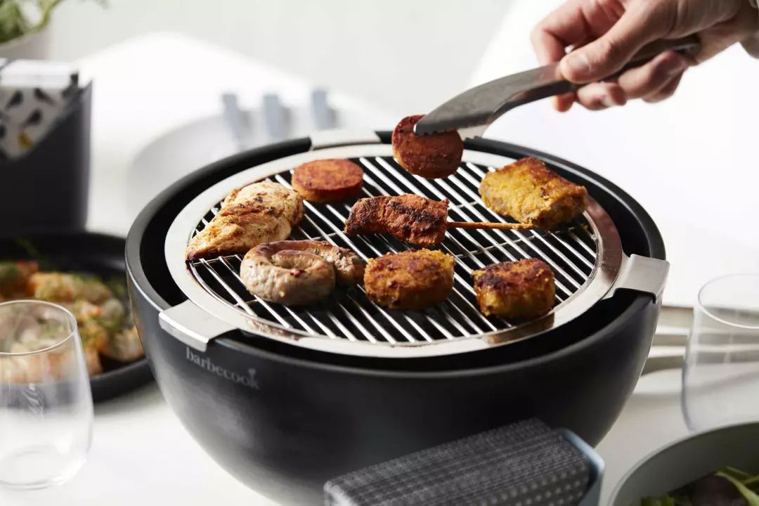 Barbecue charbon BARBECOOK 31cm 4 personnes Acier inoxydable Noir - BC-CHA-1066