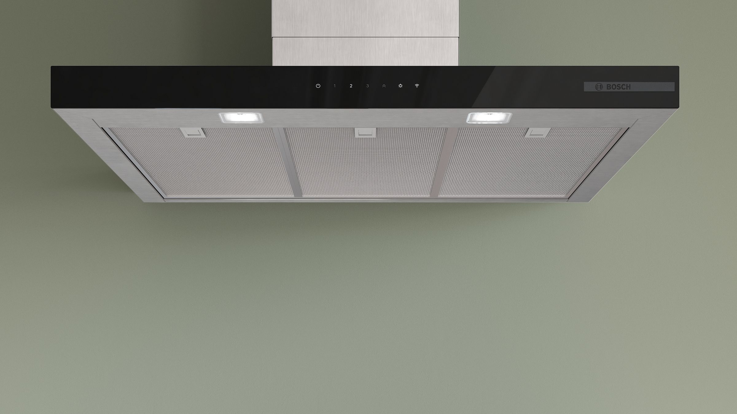 Hotte decorative murale BOSCH 90cm 56dB Inox - DWB97DN30