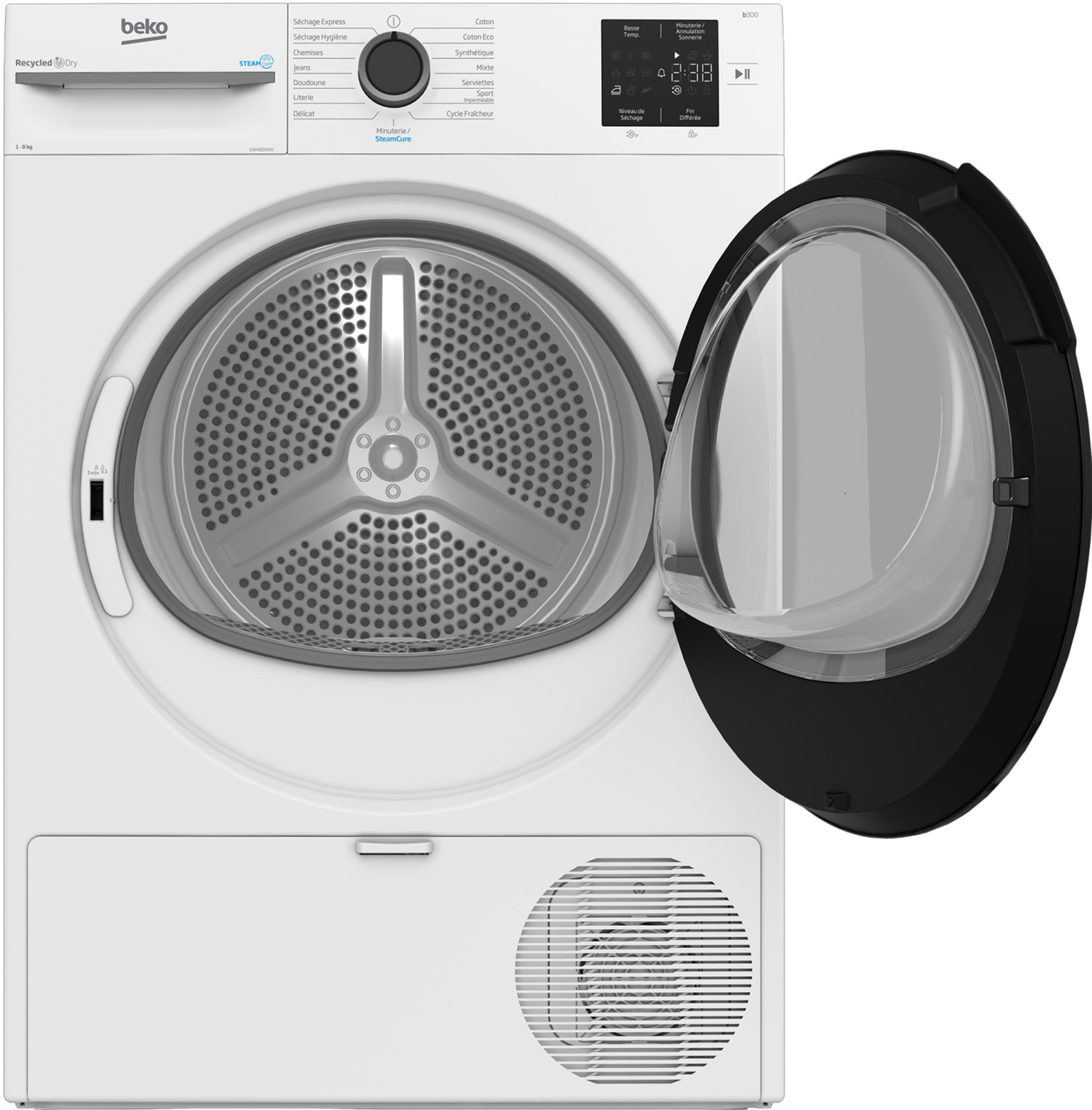 Sèche-linge pompe à chaleur BEKO  - D3H18D93W
