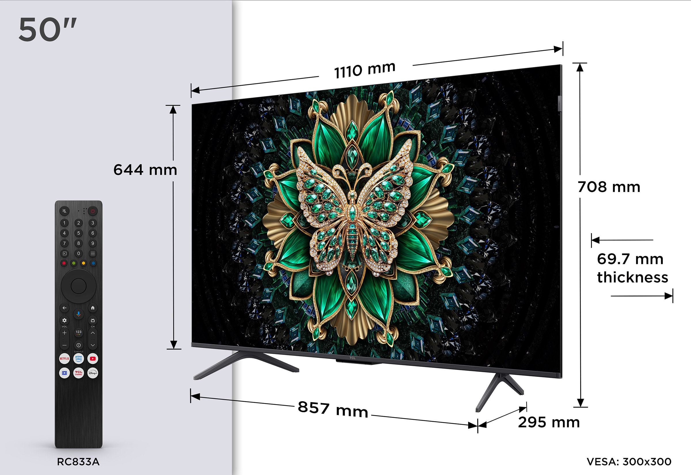TV Mini LED 4K 126 cm TCL - 50C61K TV Mini LED 4K 126 cm TCL - 50C61K