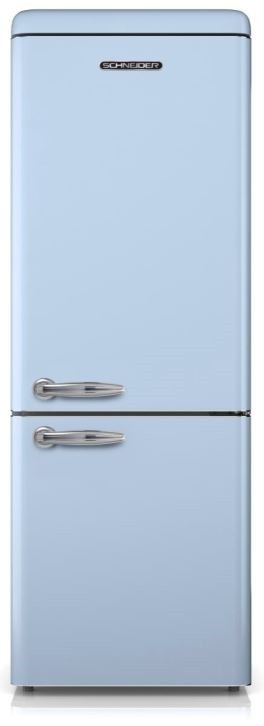 SCHNEIDER Réfrigérateur congélateur bas Vintage combiné 304 L Bleu