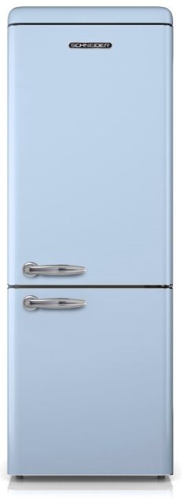 SCHNEIDER Réfrigérateur congélateur bas Vintage combiné 304 L Bleu  SCB300VBL