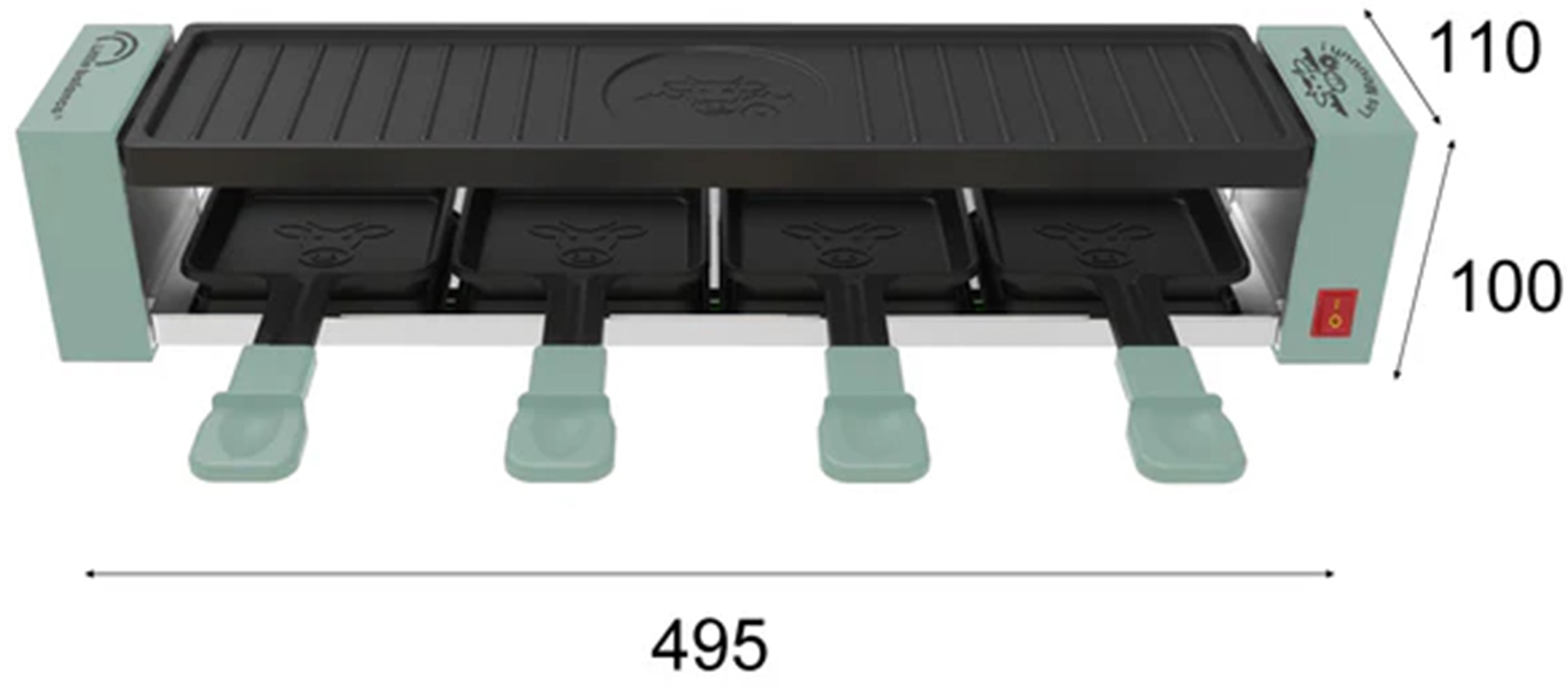 Raclette Multifonction LITTLE BALANCE 4 personnes 800W Sapin - 8943