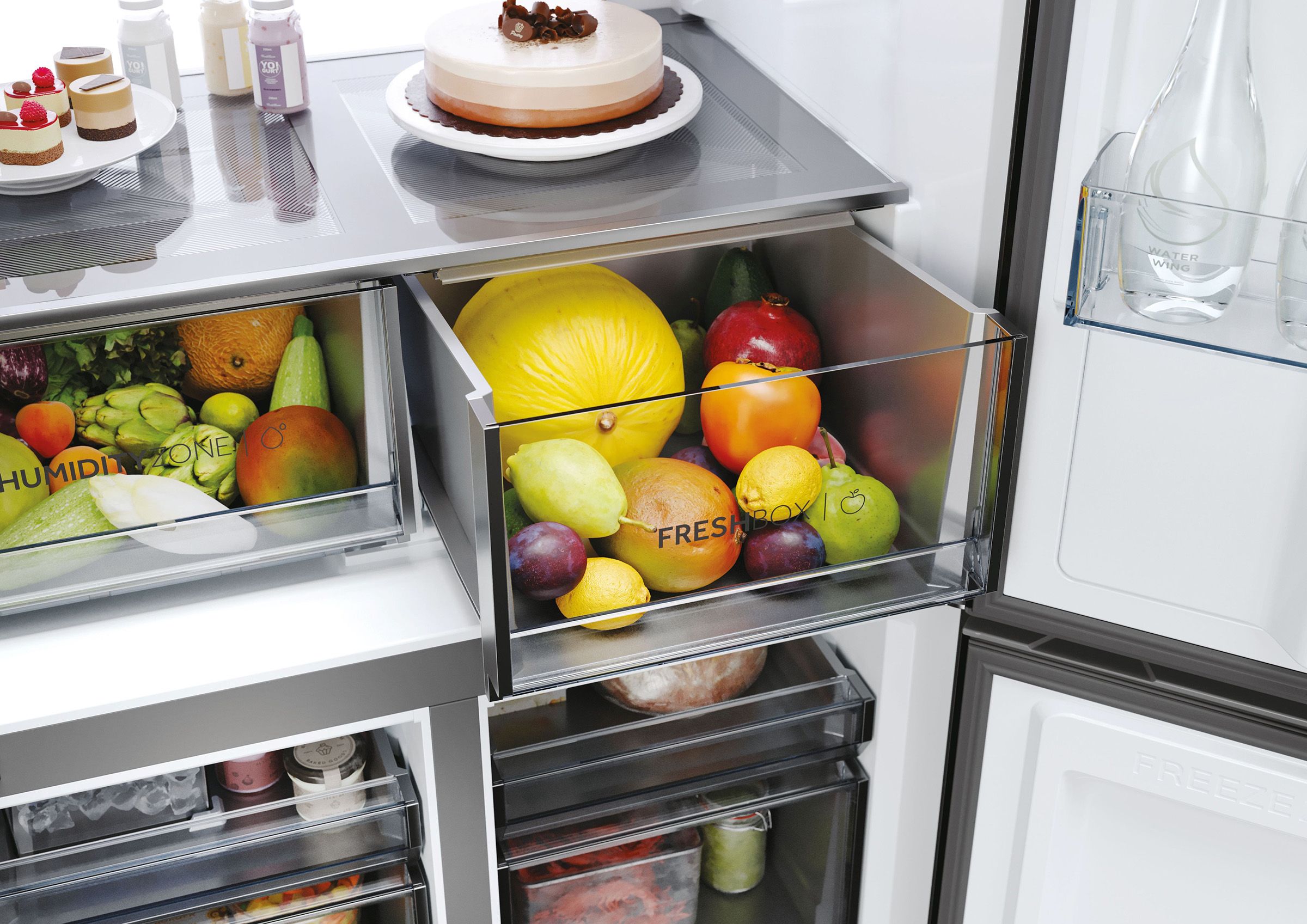 Réfrigérateur 4 portes HAIER 642L No Frost Inox - HCR79F19EHMD