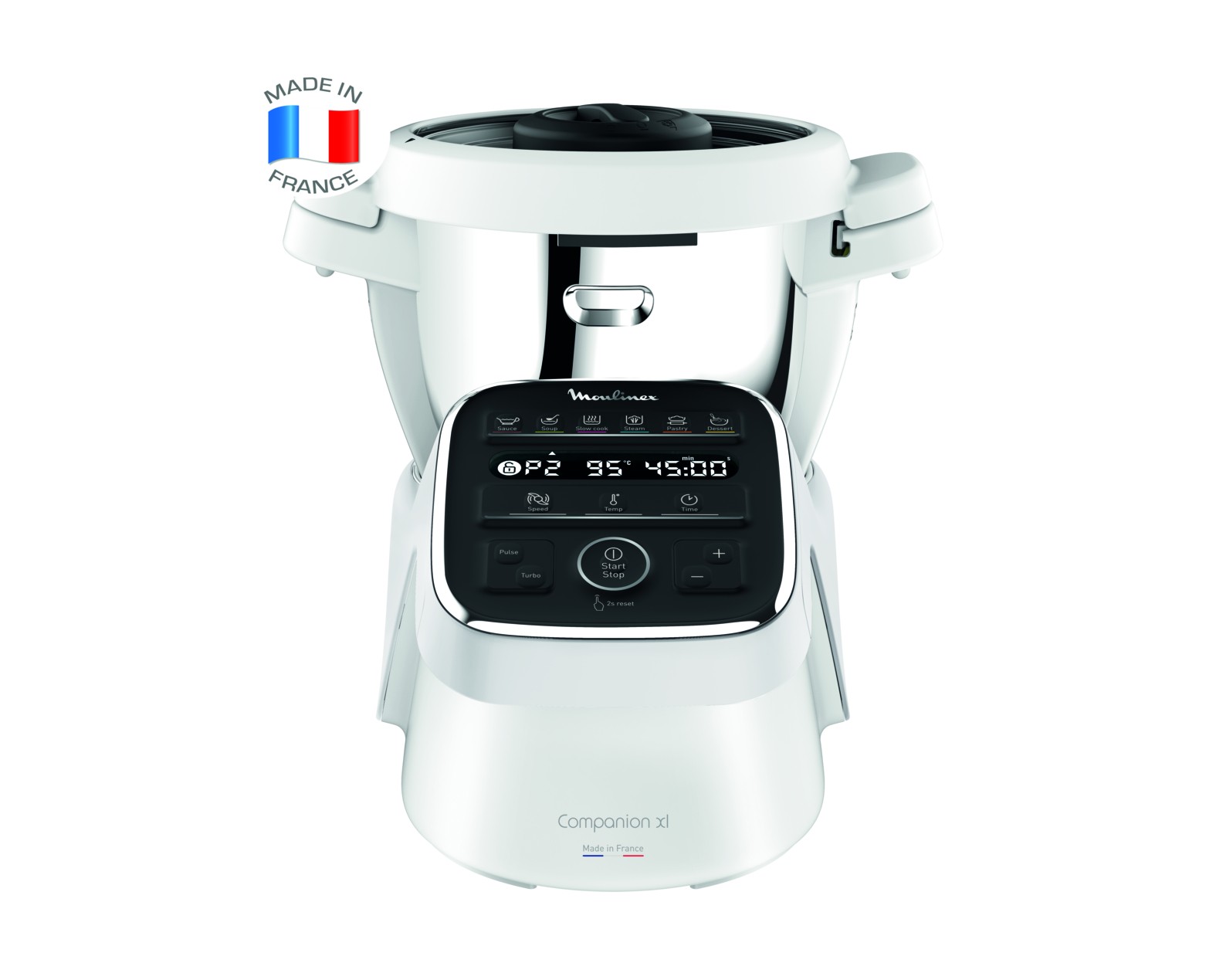 Robot cuiseur MOULINEX COMPANION XL 1550W Blanc Gris - HF80CB10