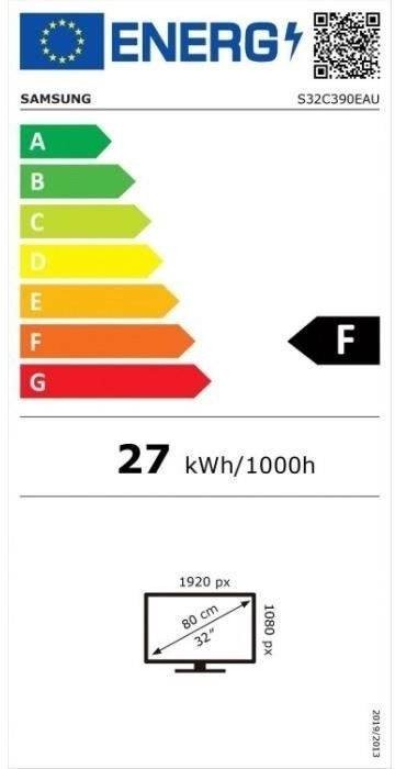 Ecran 32 pouces Full HD SAMSUNG , Incurvé, 32", VA, 75Hz, 4ms, Noir - LS32C390EAUXEN