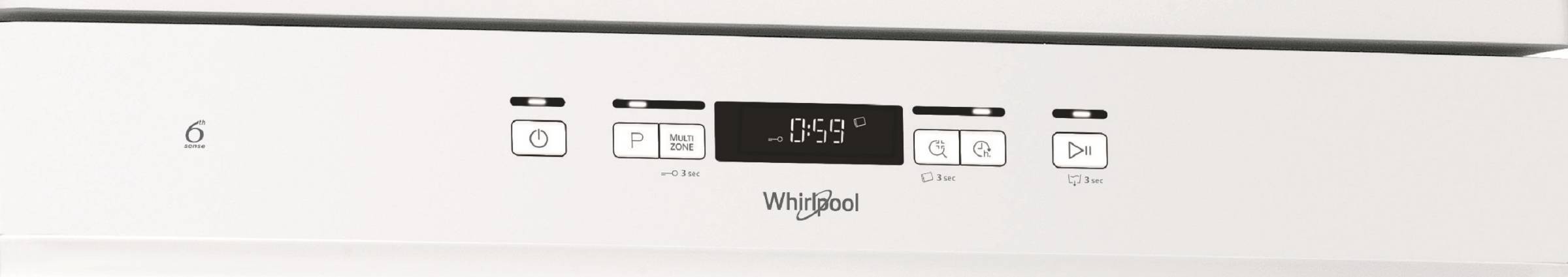 Lave vaisselle 60 cm WHIRLPOOL 6ème sens Natural Dry 44dB 14 couverts - WFC3C34