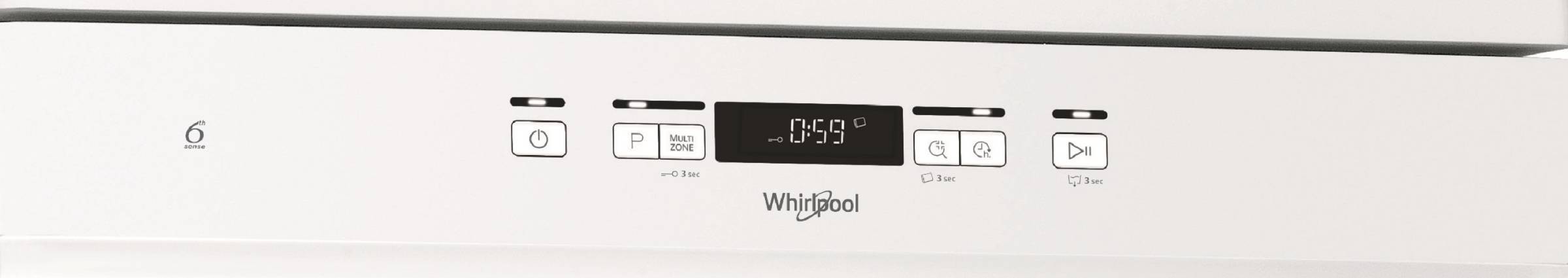 WHIRLPOOL Lave vaisselle 60 cm 6ème sens Natural Dry 44dB 14 couverts - WFC3C34