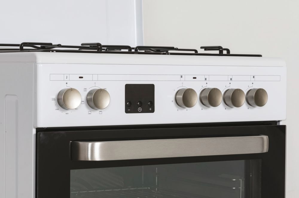 Cuisiniere mixte ROSIERES 4 foyers Gaz four multifonction catalyse 60L Blanc - RGE660CMWE