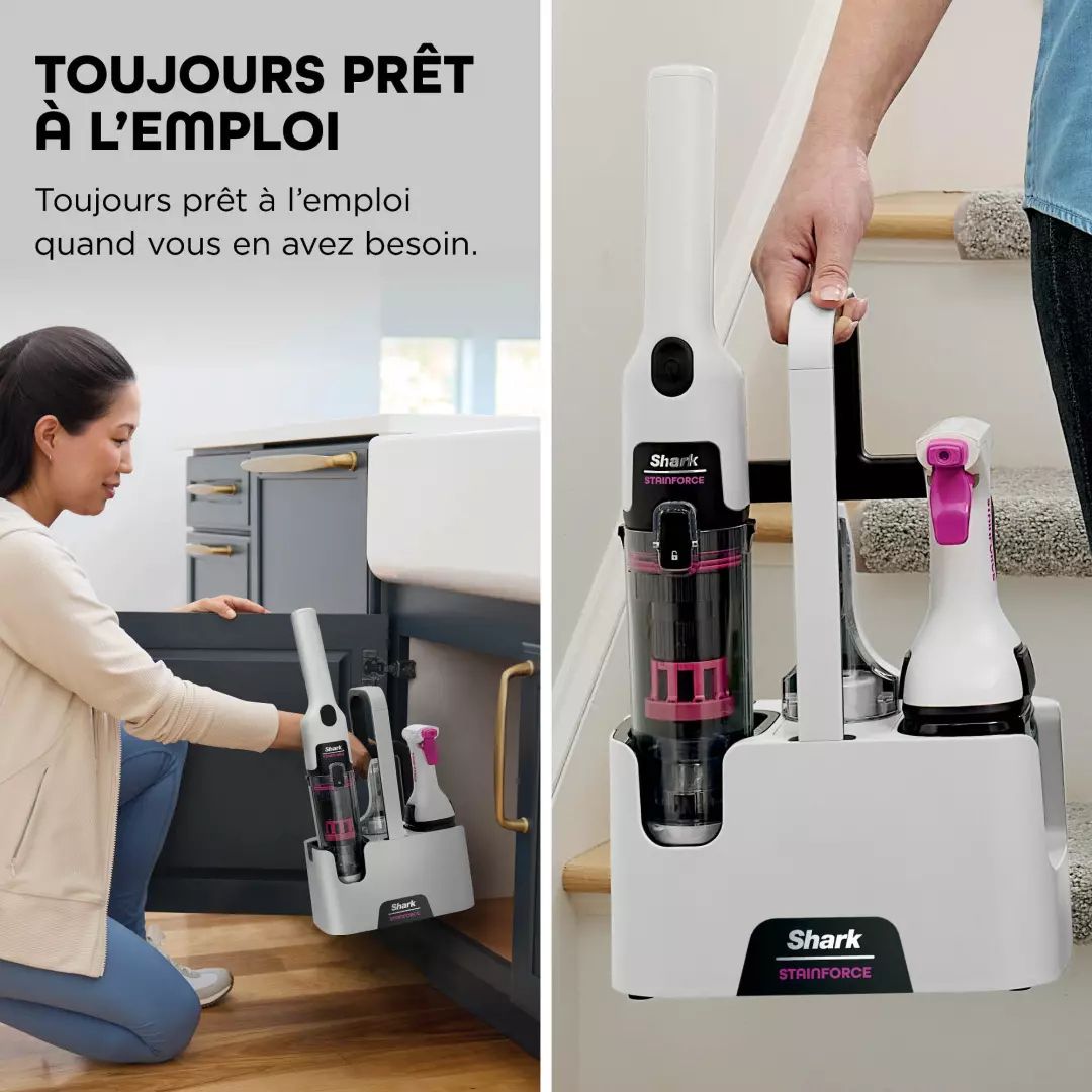Nettoyeur textile SHARK Sans fil 1000W Blanc - HX100EUT