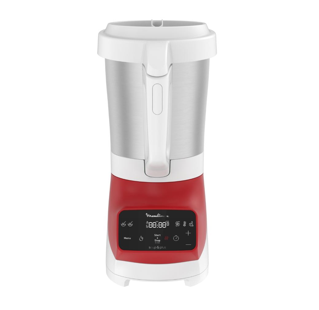 Blender chauffant MOULINEX 2L 1100W Rouge et blanc LM924500
