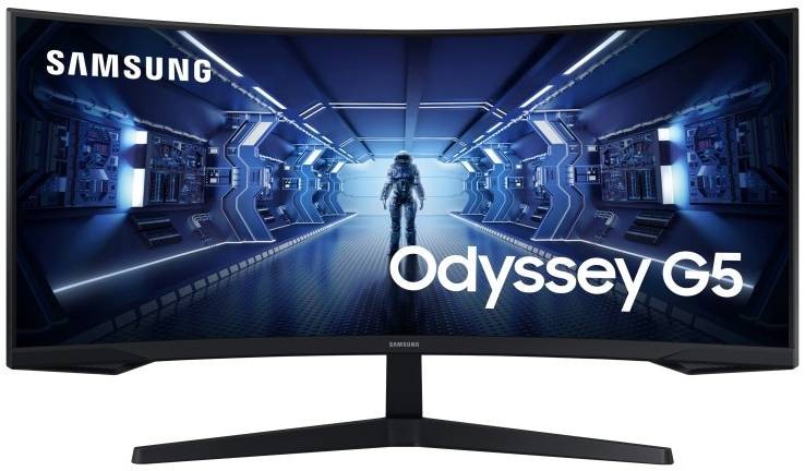 SAMSUNG Ecran PC Gamer 34 pouces incurvé Odyssey G5 1ms 165Hz  LC34G55TWWPXEN