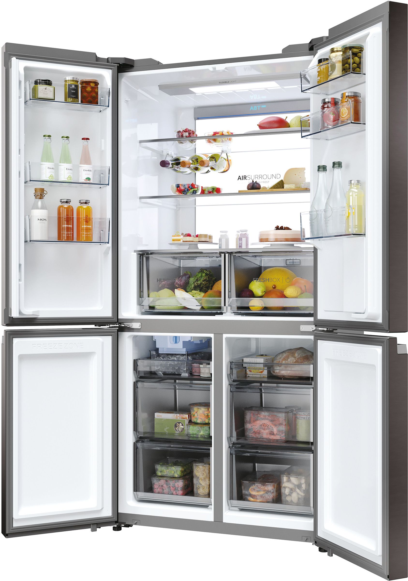 Réfrigérateur 4 portes HAIER 642L No Frost Inox - HCR79F19EHMD