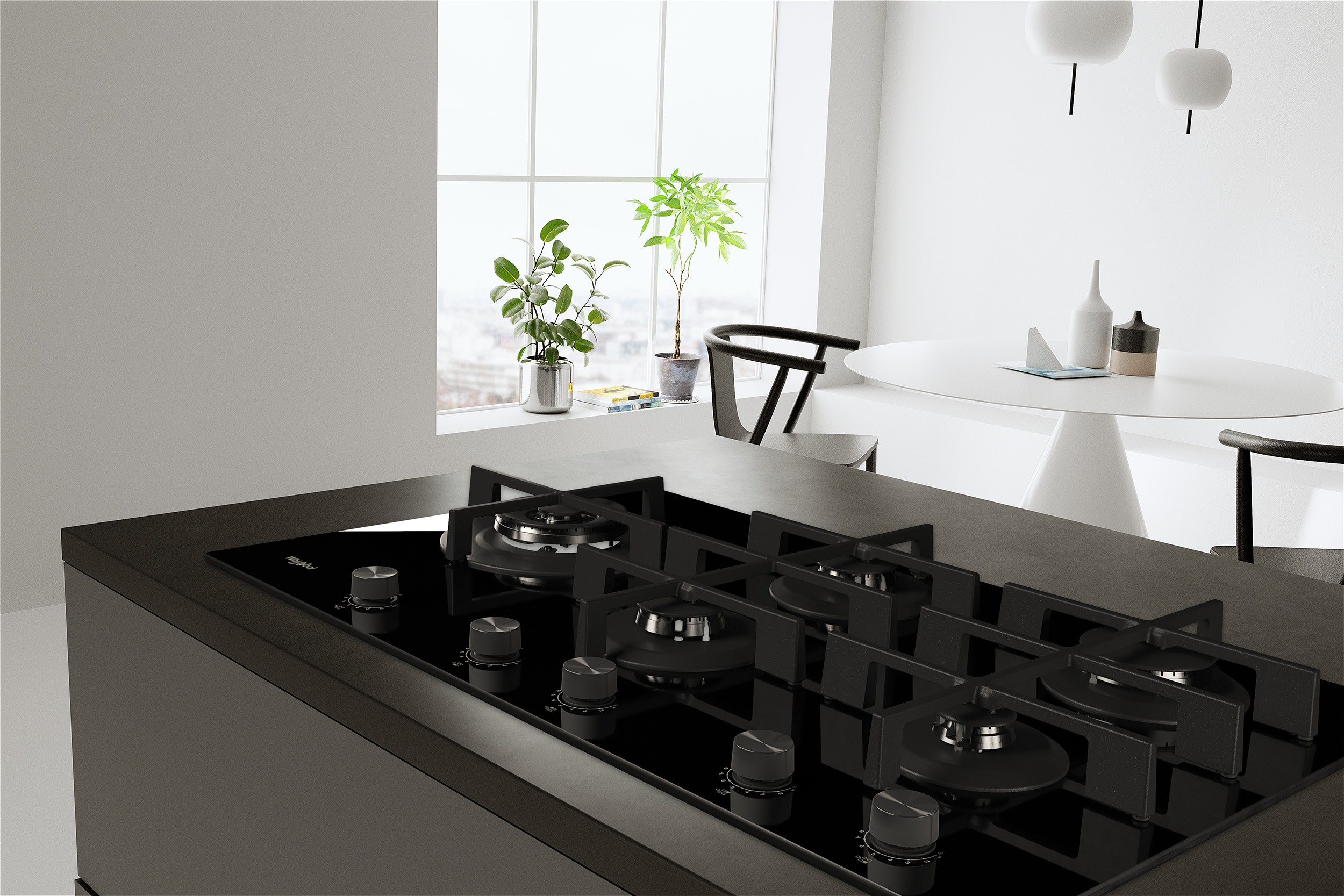 Plaque gaz WHIRLPOOL 5 Bruleurs, 11300W, 86cm, Noir - GOWL928NB Plaque gaz WHIRLPOOL 5 Bruleurs, 11300W, 86cm, Noir - GOWL928NB