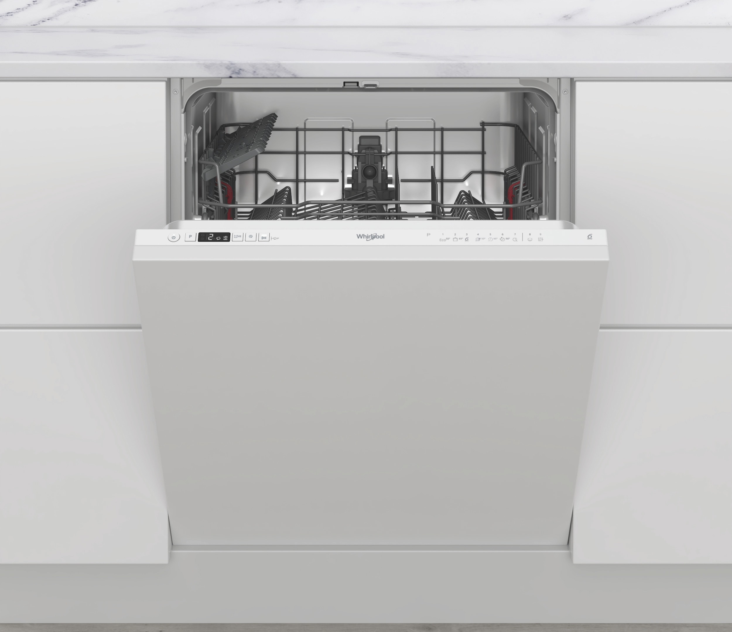 Lave vaisselle tout integrable 60 cm WHIRLPOOL Moteur inverter 14 couverts 46dB W2IHKD526A
