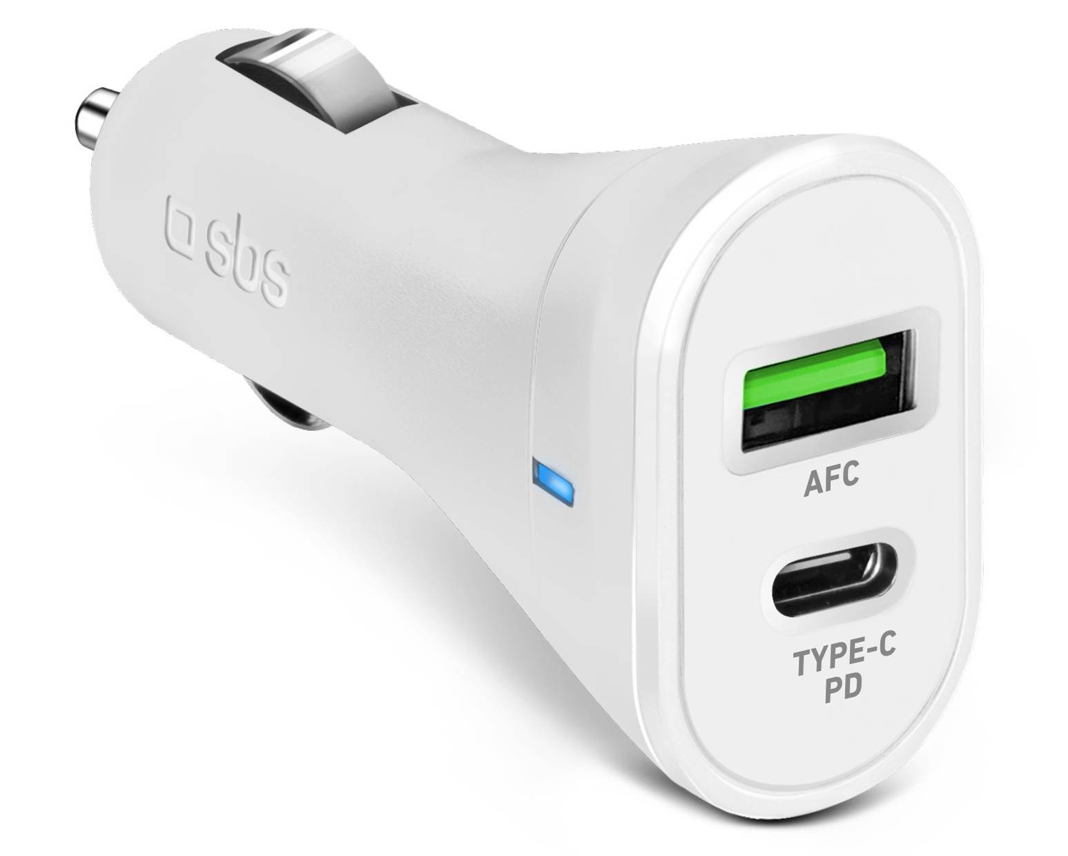 SBS Chargeur allume cigare Chargeur de voiture 20W  USB C + USB A - CHARGEURVOIT-20W