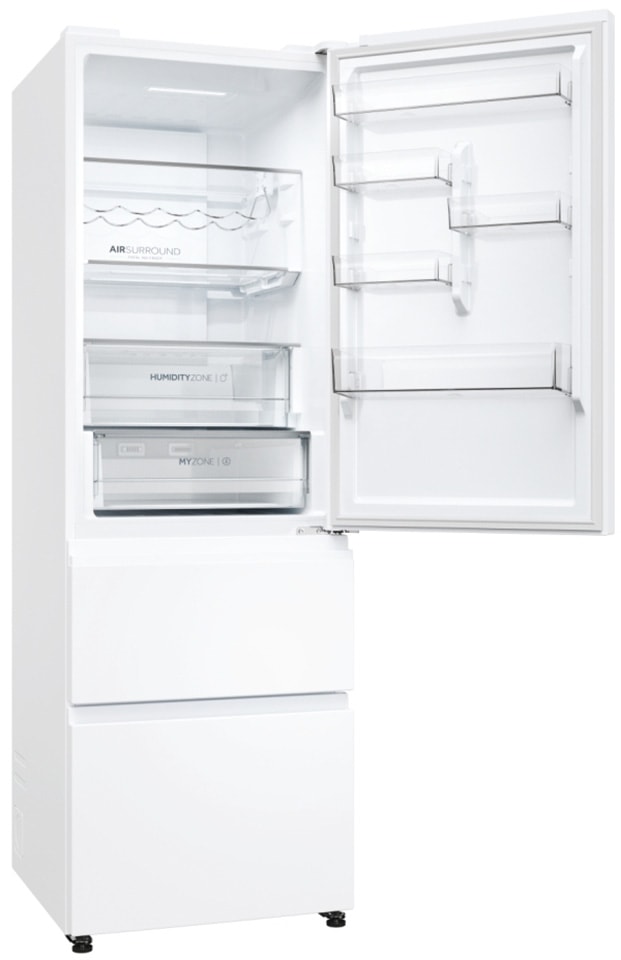 Réfrigérateur congélateur bas HAIER No Frost, Humidity Zone, 360L Blanc - HTW5618ENPW Réfrigérateur congélateur bas HAIER No Frost, Humidity Zone, 360L Blanc - HTW5618ENPW