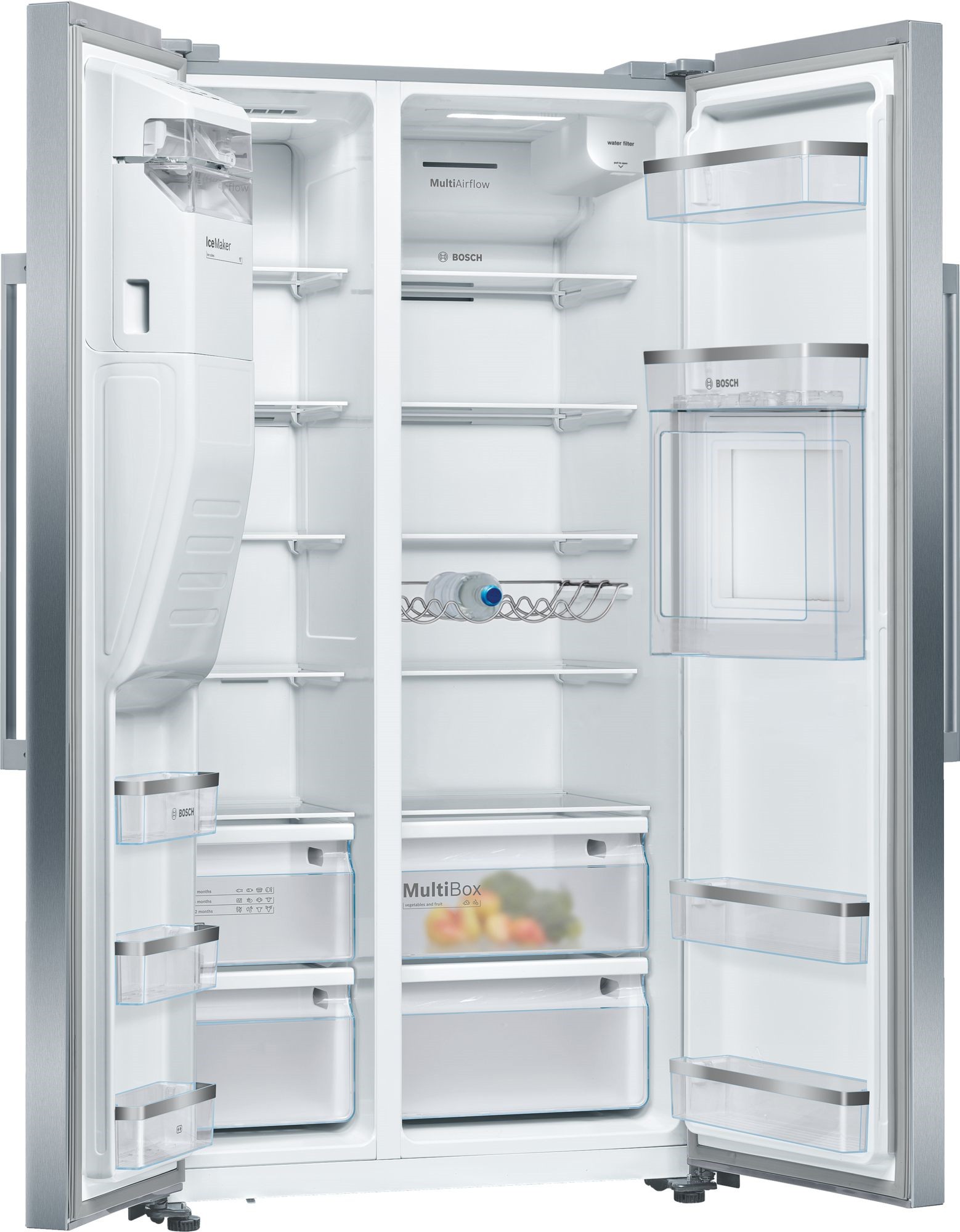 Réfrigérateur américain BOSCH NoFrost MultiAirFlow 531L Inox - KAG93AIEP