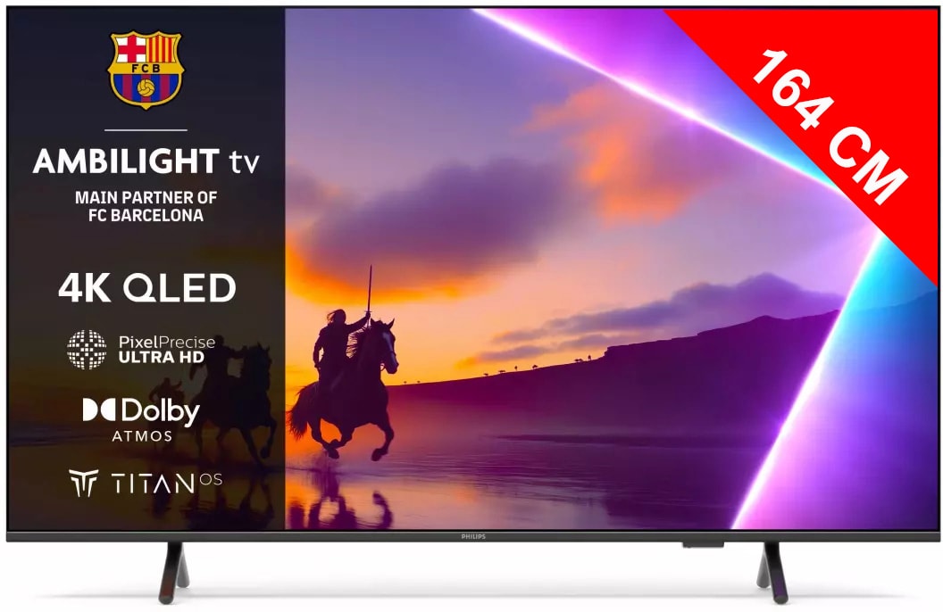 TV QLED 4K 164 cm PHILIPS 65" 4K 60Hz Noir 65PUS8550