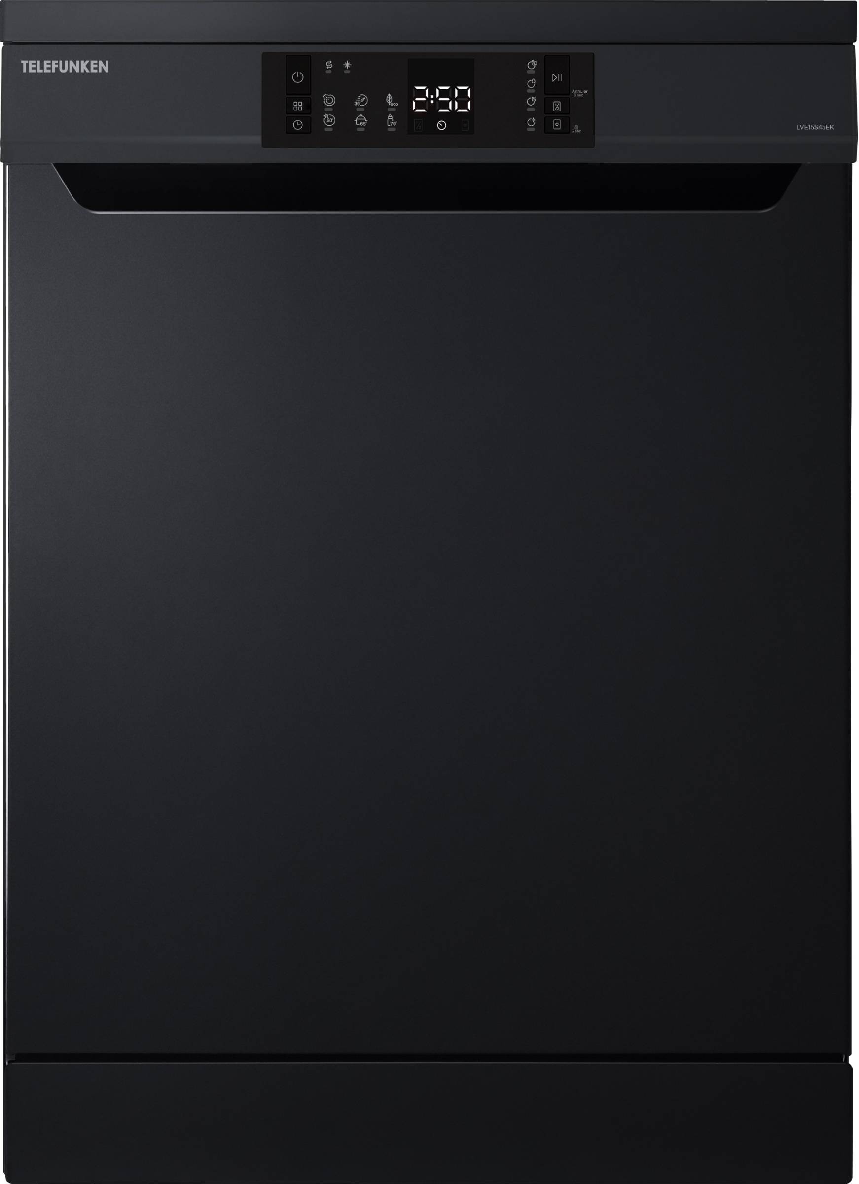 Lave vaisselle 60 cm TELEFUNKEN Ecotray 15 couverts Noir LVE15S45EK