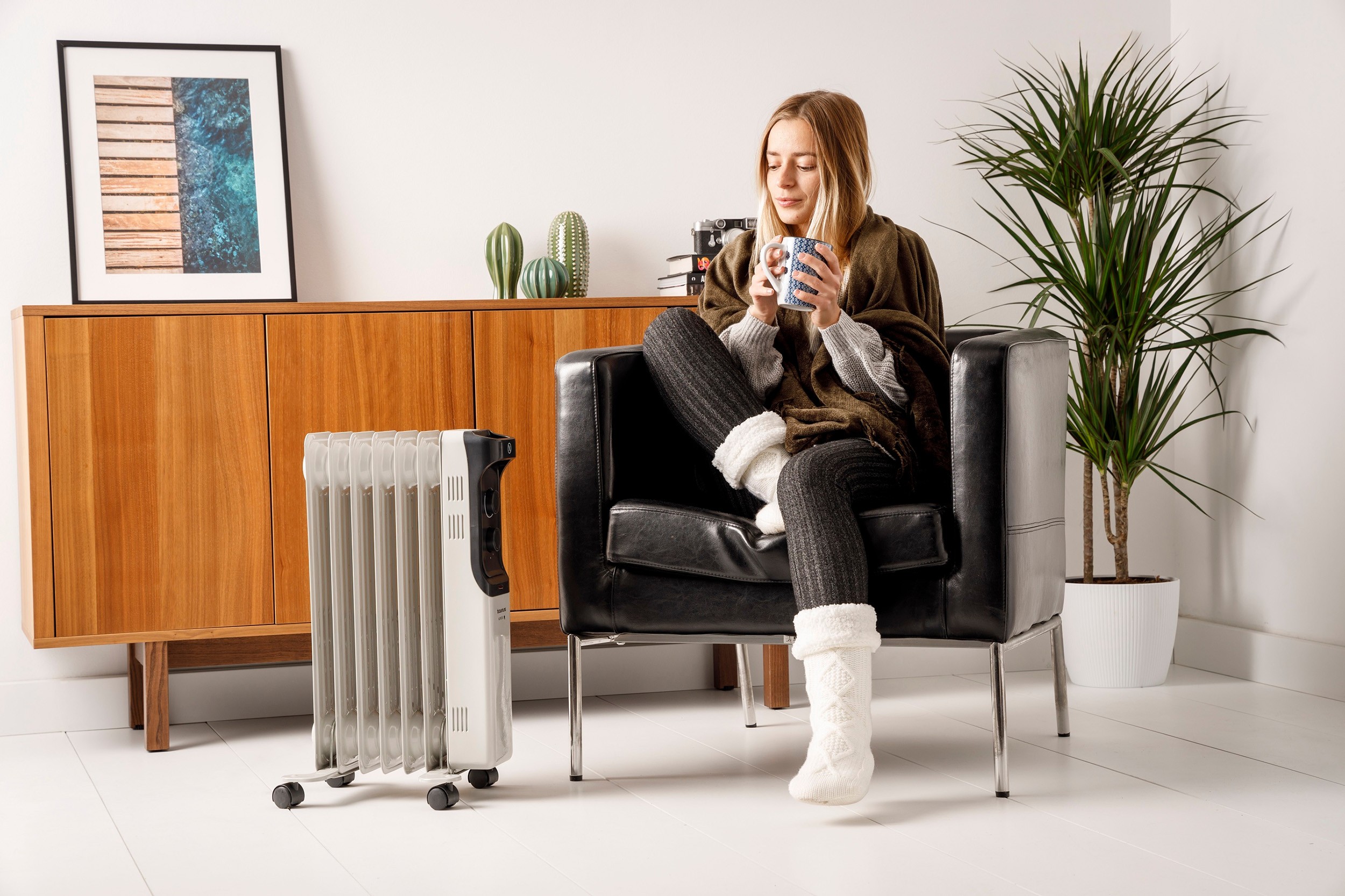 Radiateur bain d'huile TAURUS ALPATEC 1500W 15m² Gris et noir - NEWDAKAR1500
