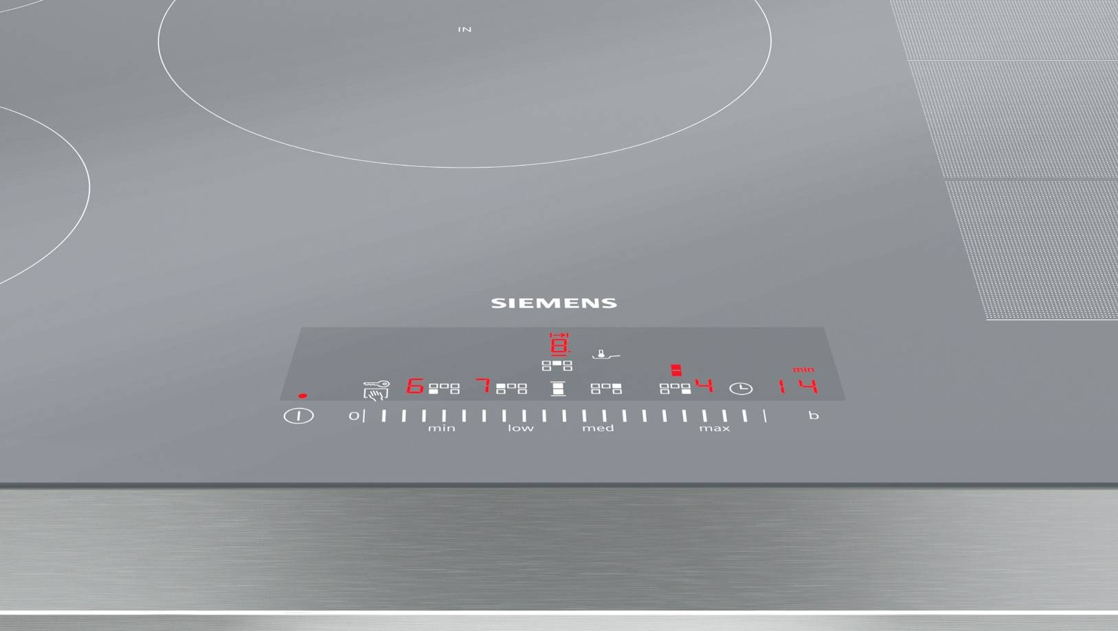 SIEMENS Plaque induction iQ700 5 Foyers 80cm Inox