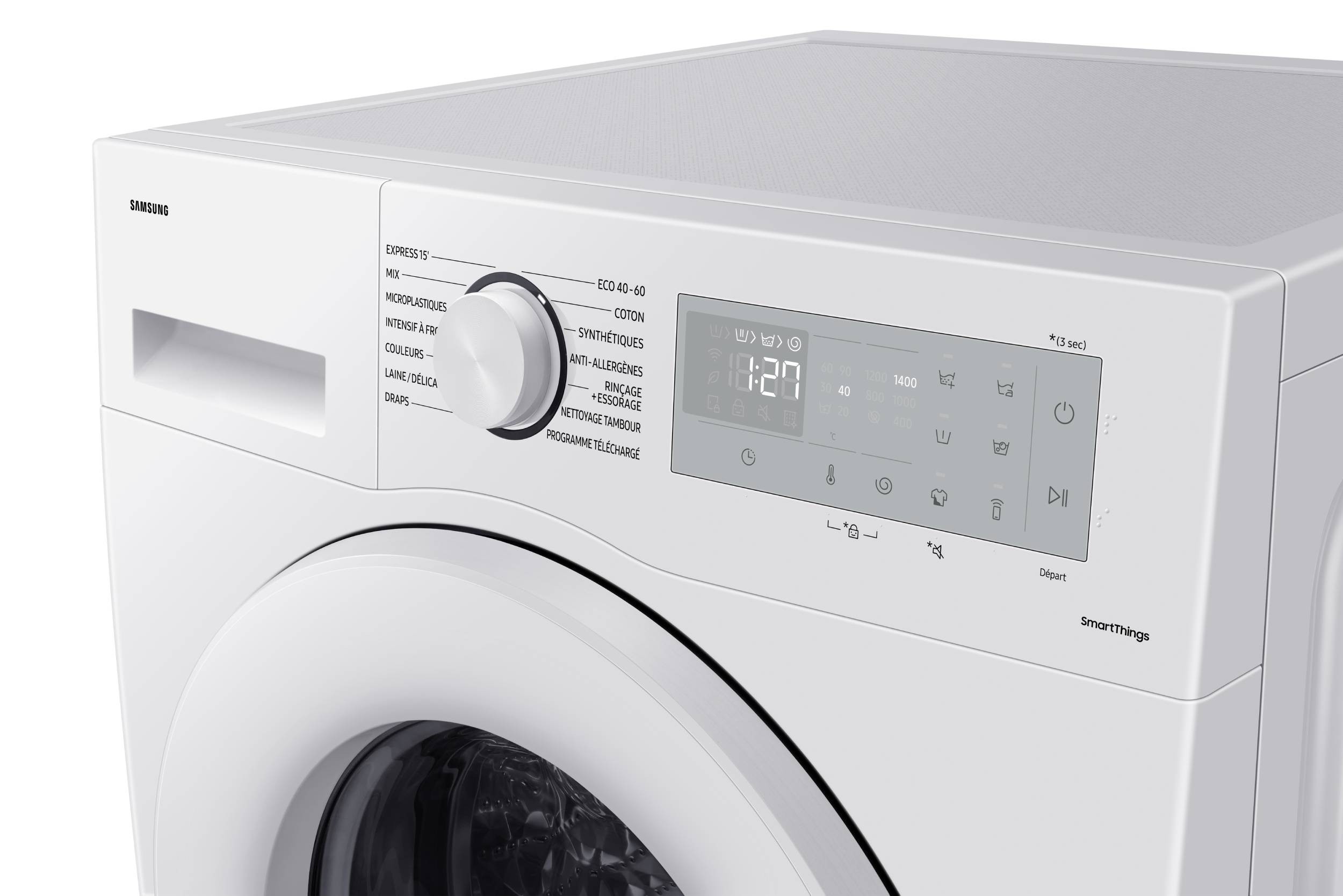 SAMSUNG Lave linge Frontal 8kg Blanc - WW80CGC04DTH