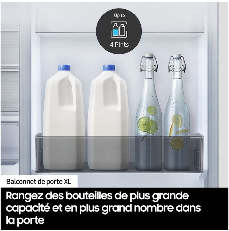 Réfrigérateur congélateur bas SAMSUNG 390L No Frost Inox - RB38C672ESA