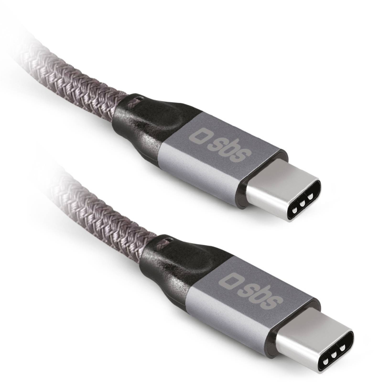 SBS Câble USB  données & recharge USB-C - USB-C 240W avec lecture vidéo  CABL-2USBC-LECTVIDEO