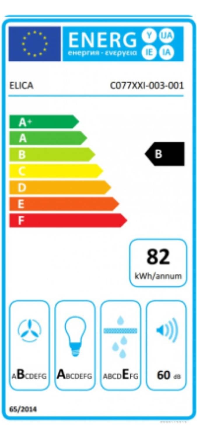Hotte decorative murale ELICA , 3 vitesses, 67dB, 90cm, Blanc - SHIREWHA90