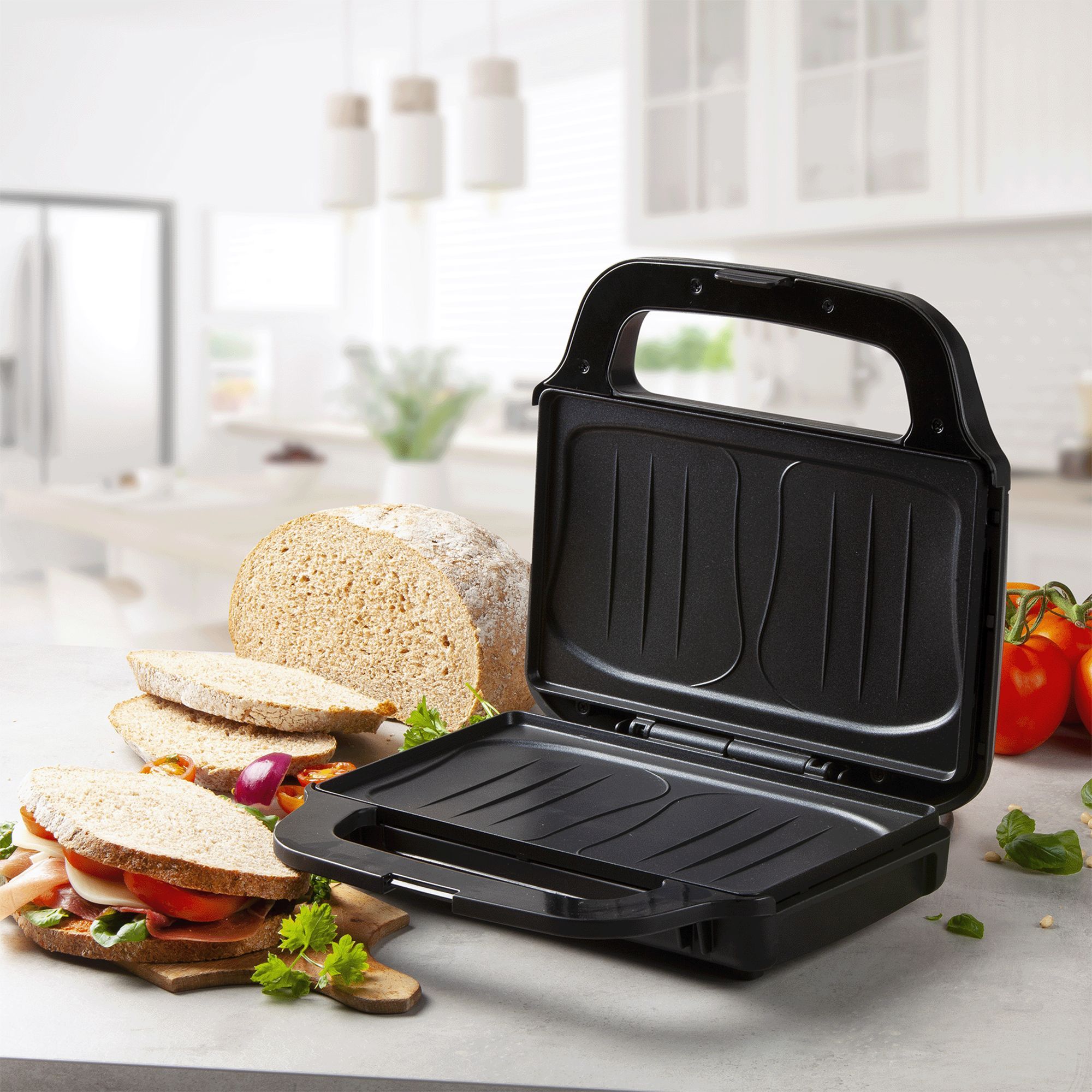 Appareil à croque monsieur DOMO 2 croques XL 900W Noir - DO9195C