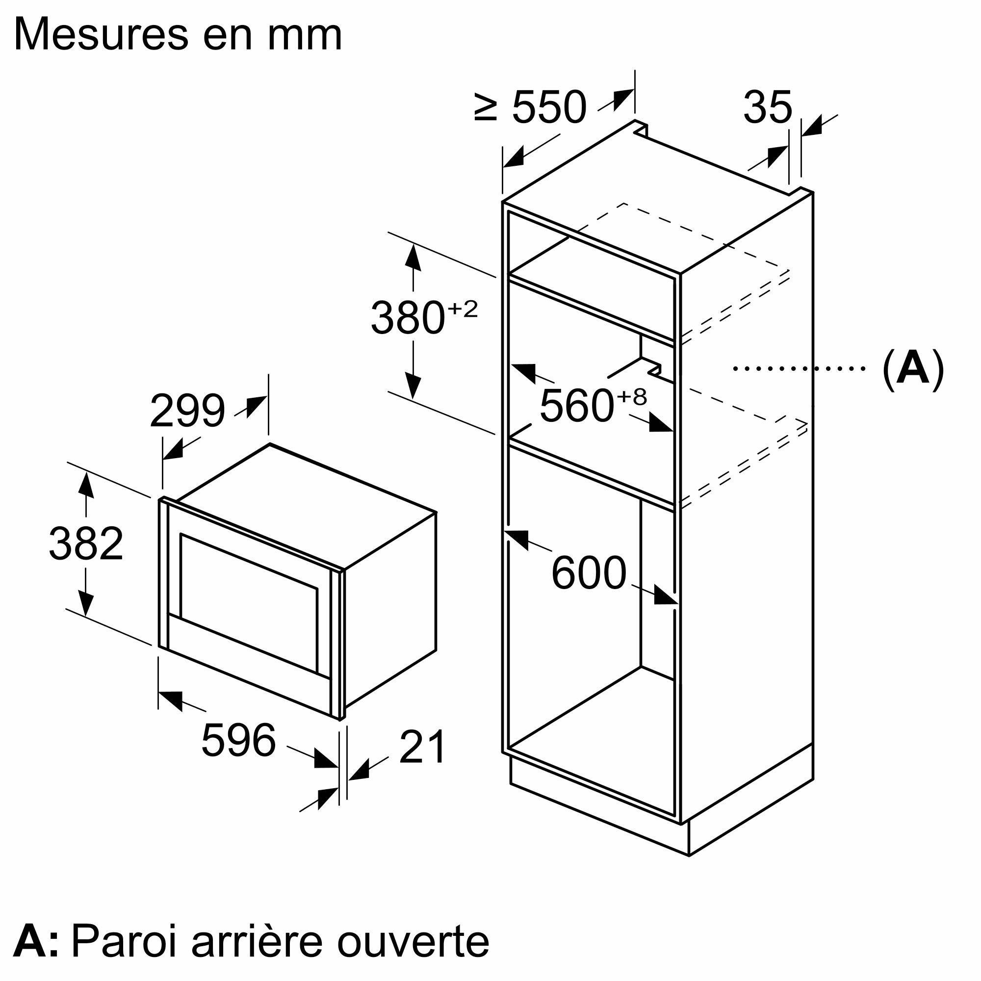Micro ondes Encastrable NEFF , 900W, 21L, Inox - NR4WR21N1