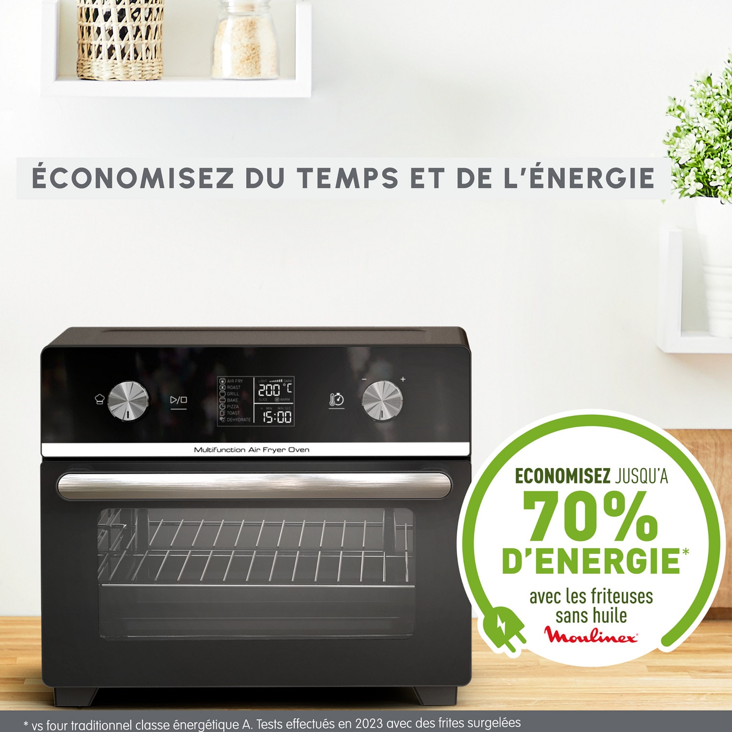 Friteuse à air chaud MOULINEX AirFryer 20L 1800W Plusieurs niveaux - AL606820