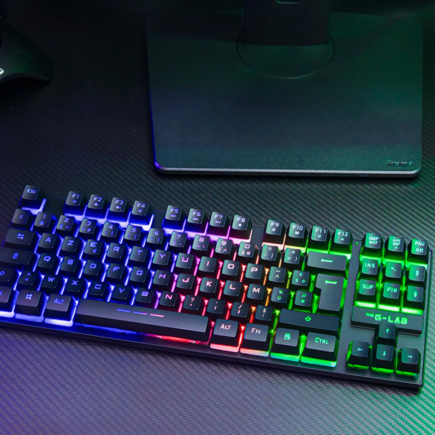 Clavier gamer THE G-LAB Sans fil TKL Membrane RGB PC PS4 PS5 - KEYZ-CAE-TKL-WL/FR