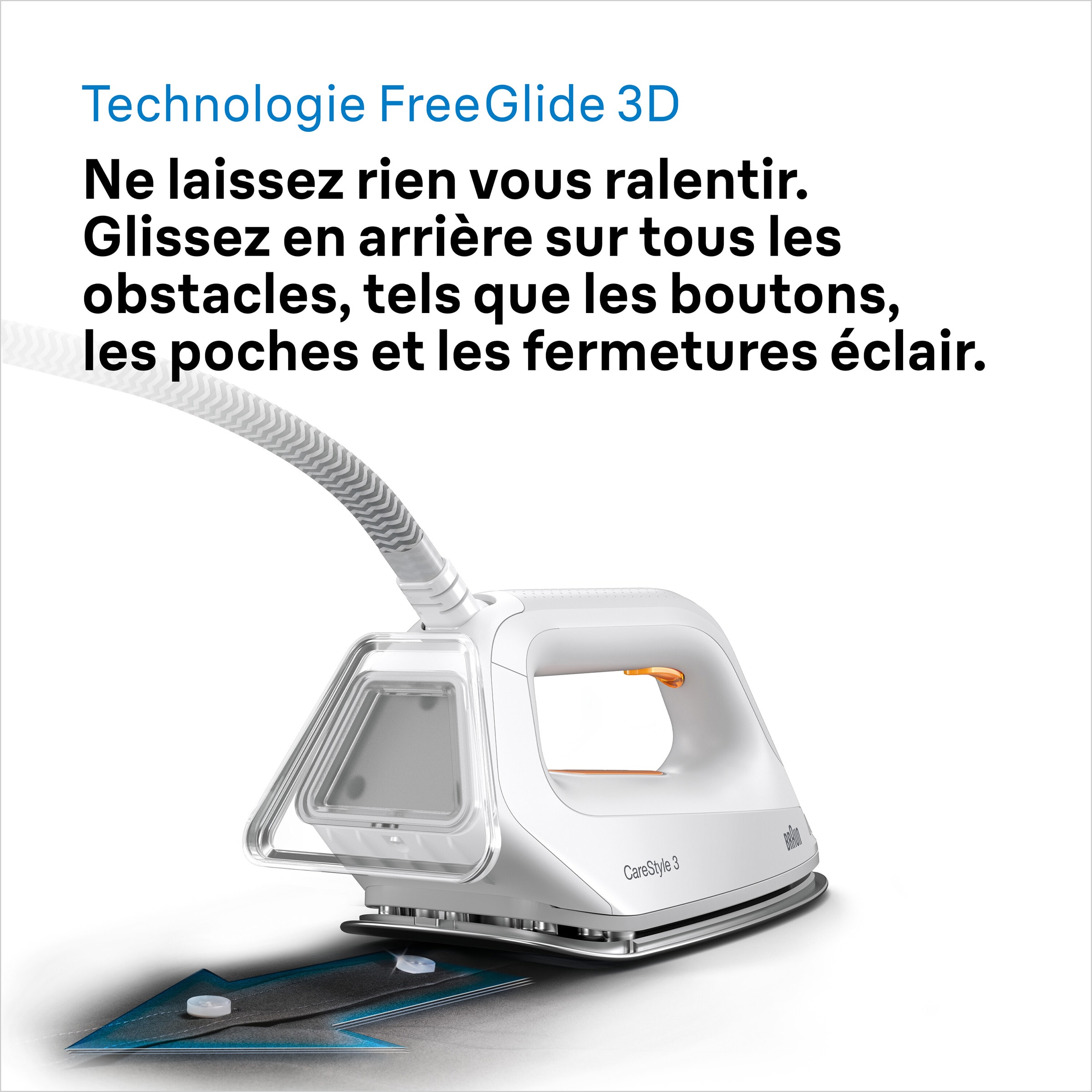 Centrale vapeur BRAUN CareStyle 3, 2400W, Blanc - IS3132WH