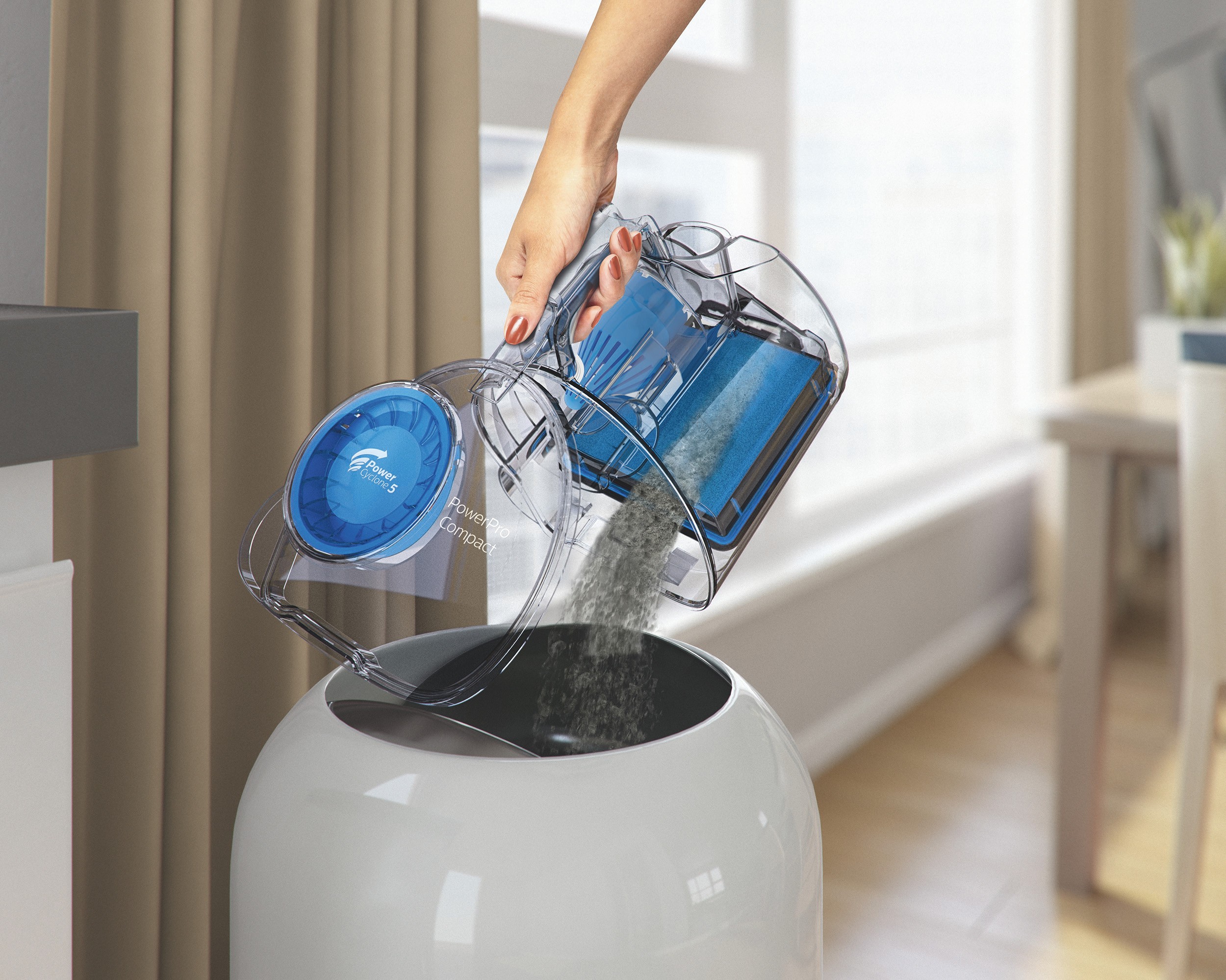 Aspirateur traîneau PHILIPS , PowerPro Compact, sans sac, 750W, Violet - FC9333/09