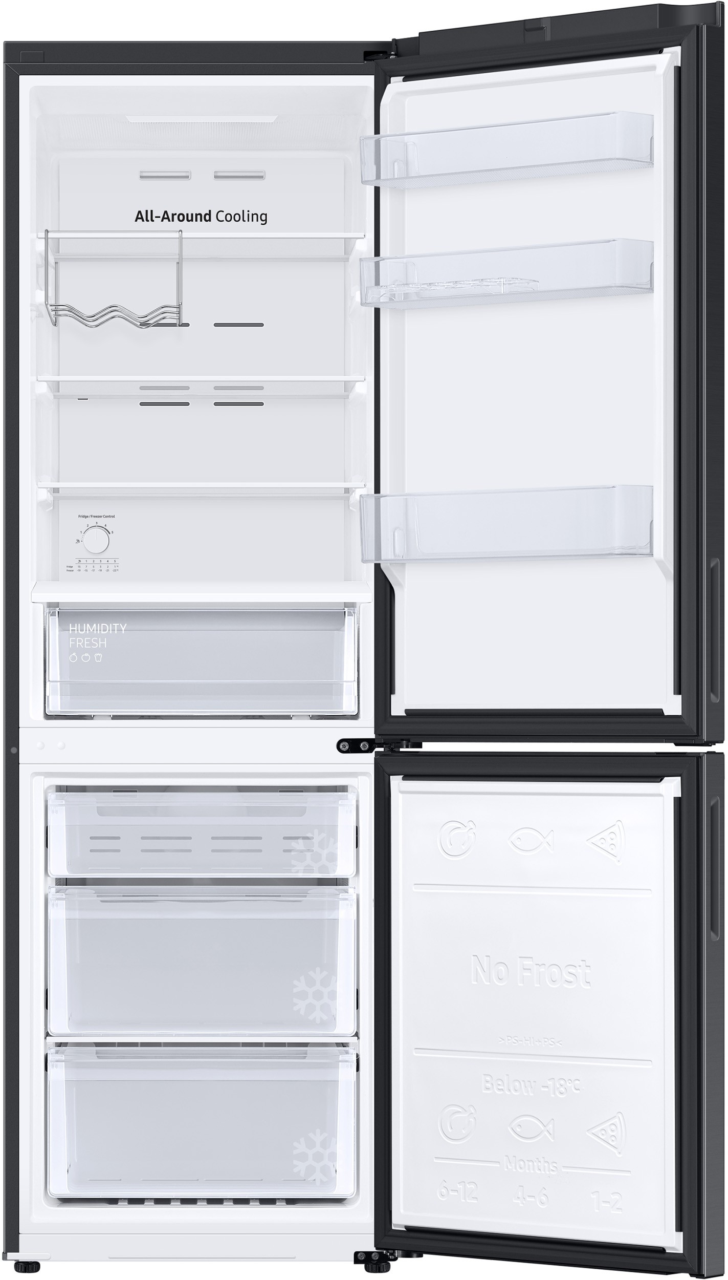 SAMSUNG Réfrigérateur congélateur bas 344 litres Noir - RB33B612EBN